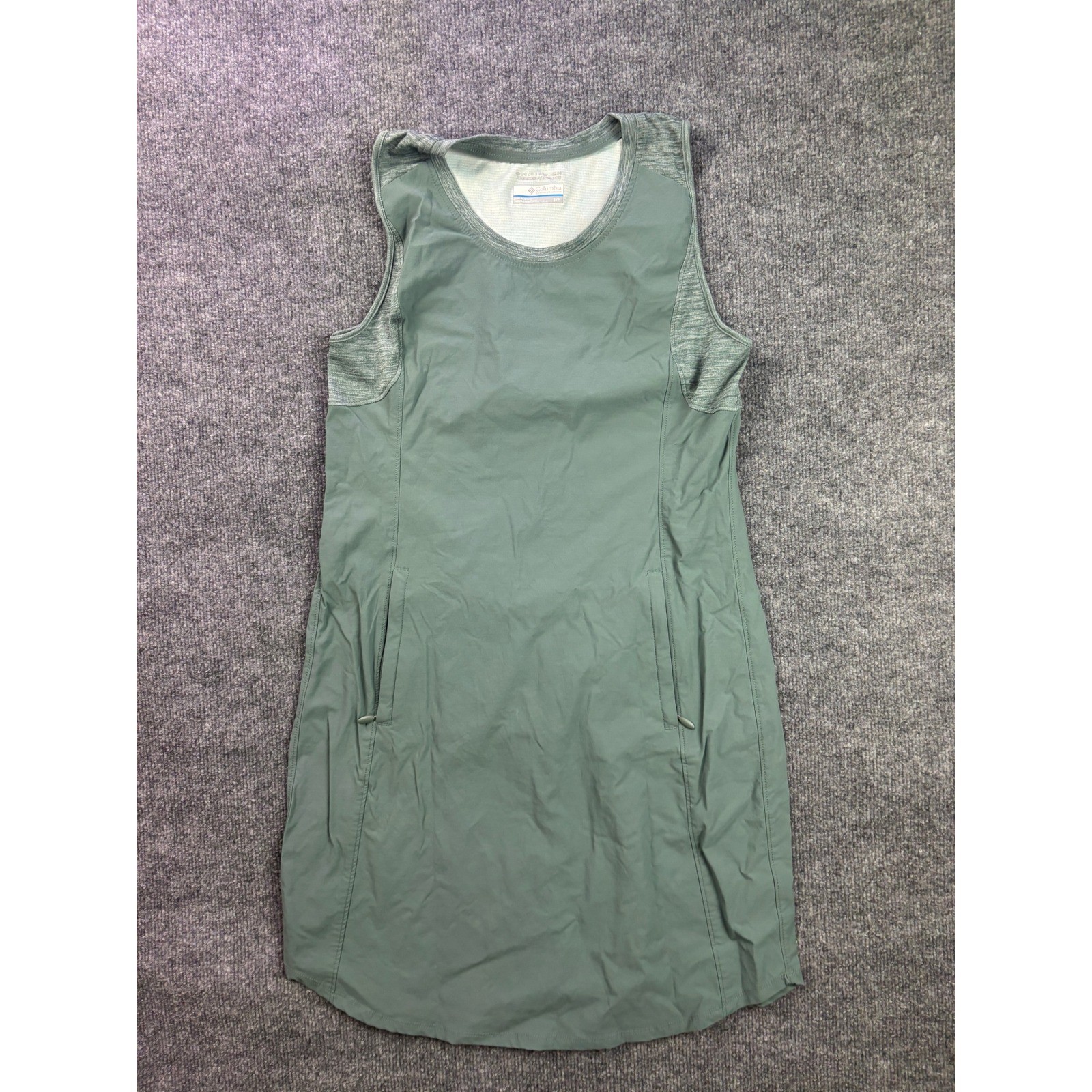 Columbia Anytime Casual III Dress Womens S Green Omni-Wick Sleeveless Hiking
