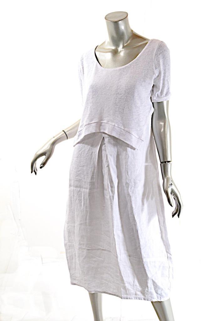 GERSHON BRAM White 100% Linen Dress w/Crop Cotton Sweater Top – NWT – S – $339
