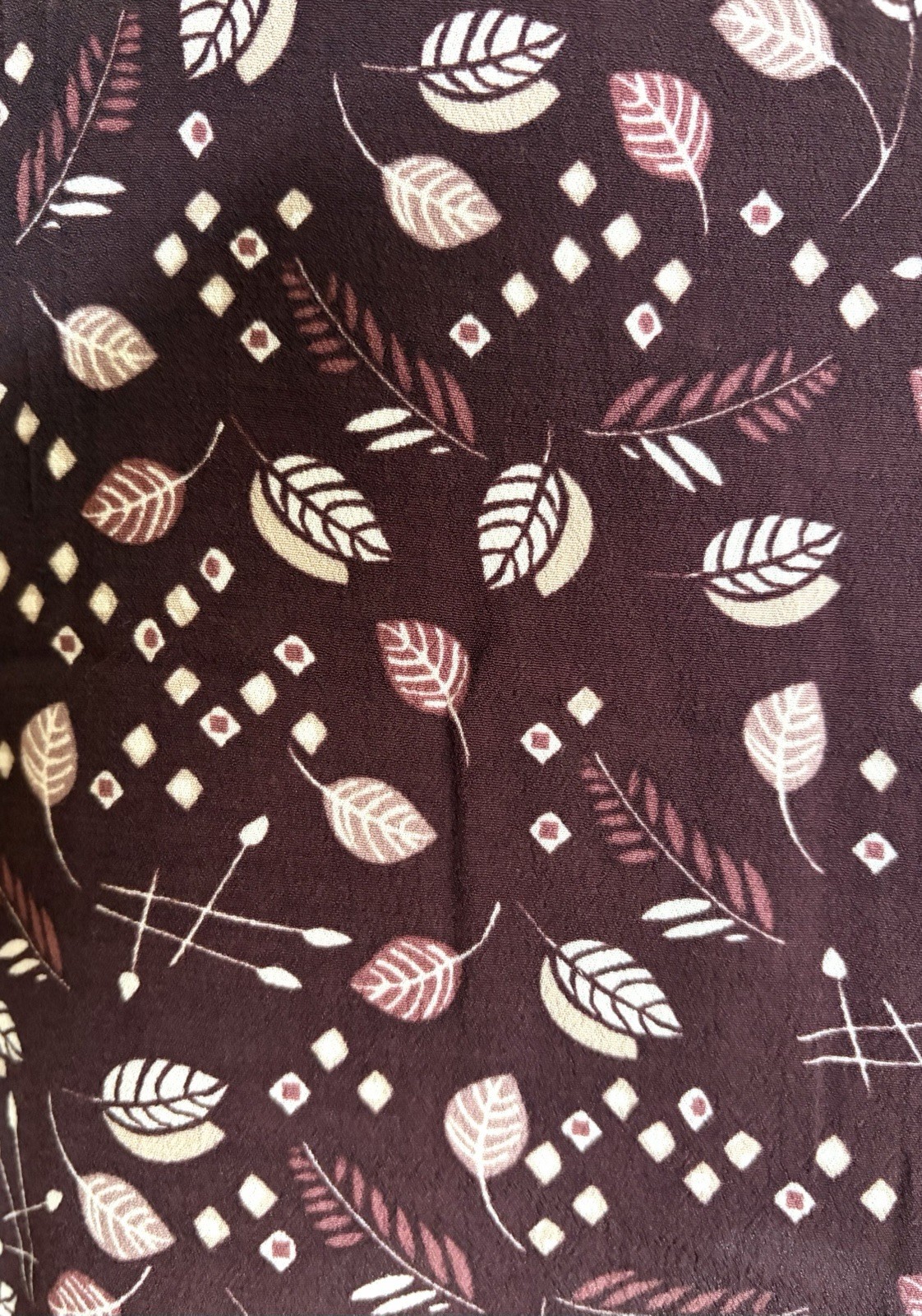Somewhere Paris Leafy Mini Sheath Dress Rayon Burgundy Sz 36 EU, US Sm