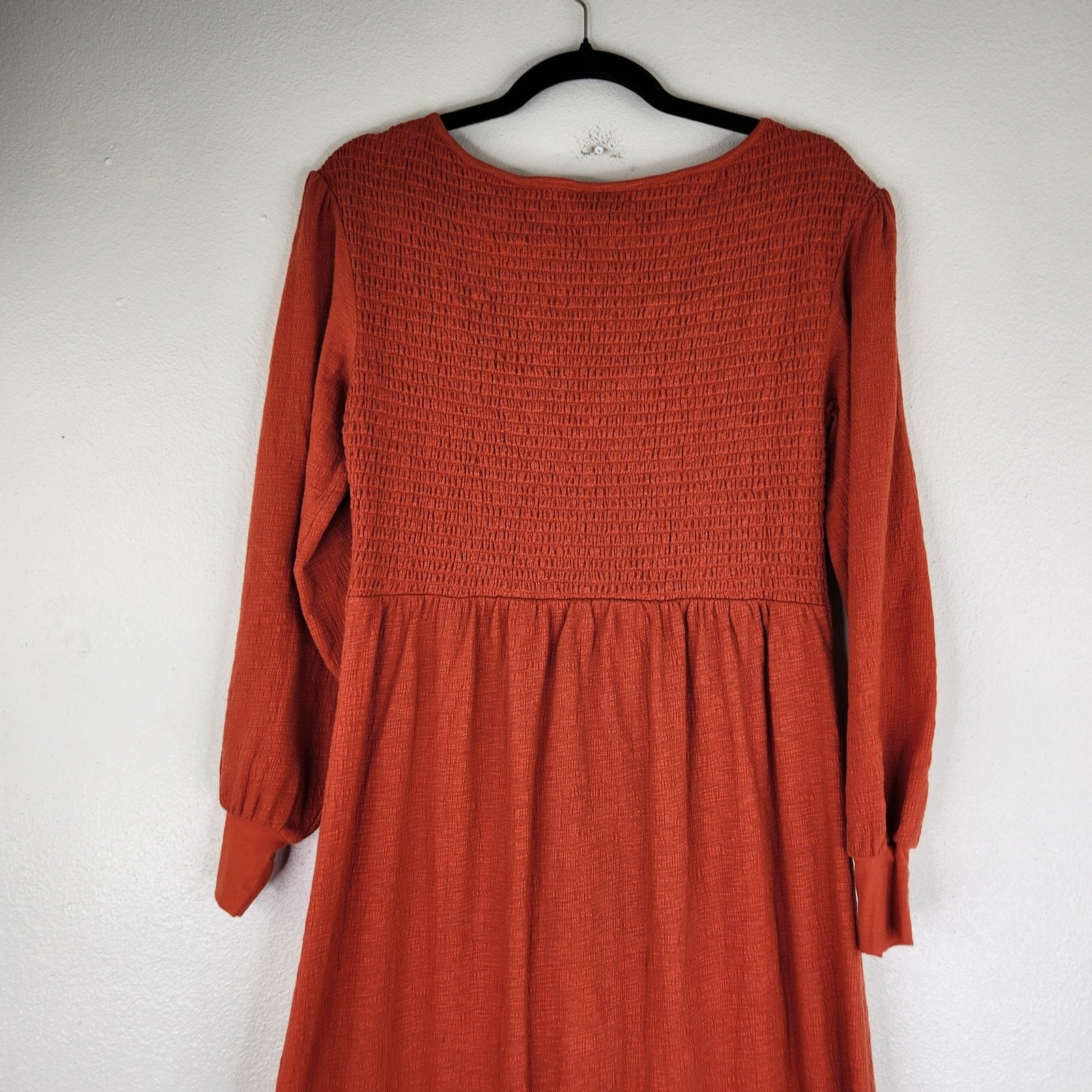 Richer Poorer Pumpkin Maxi Balloon Sleeve Dress Women’s Medium Boho Bohemian