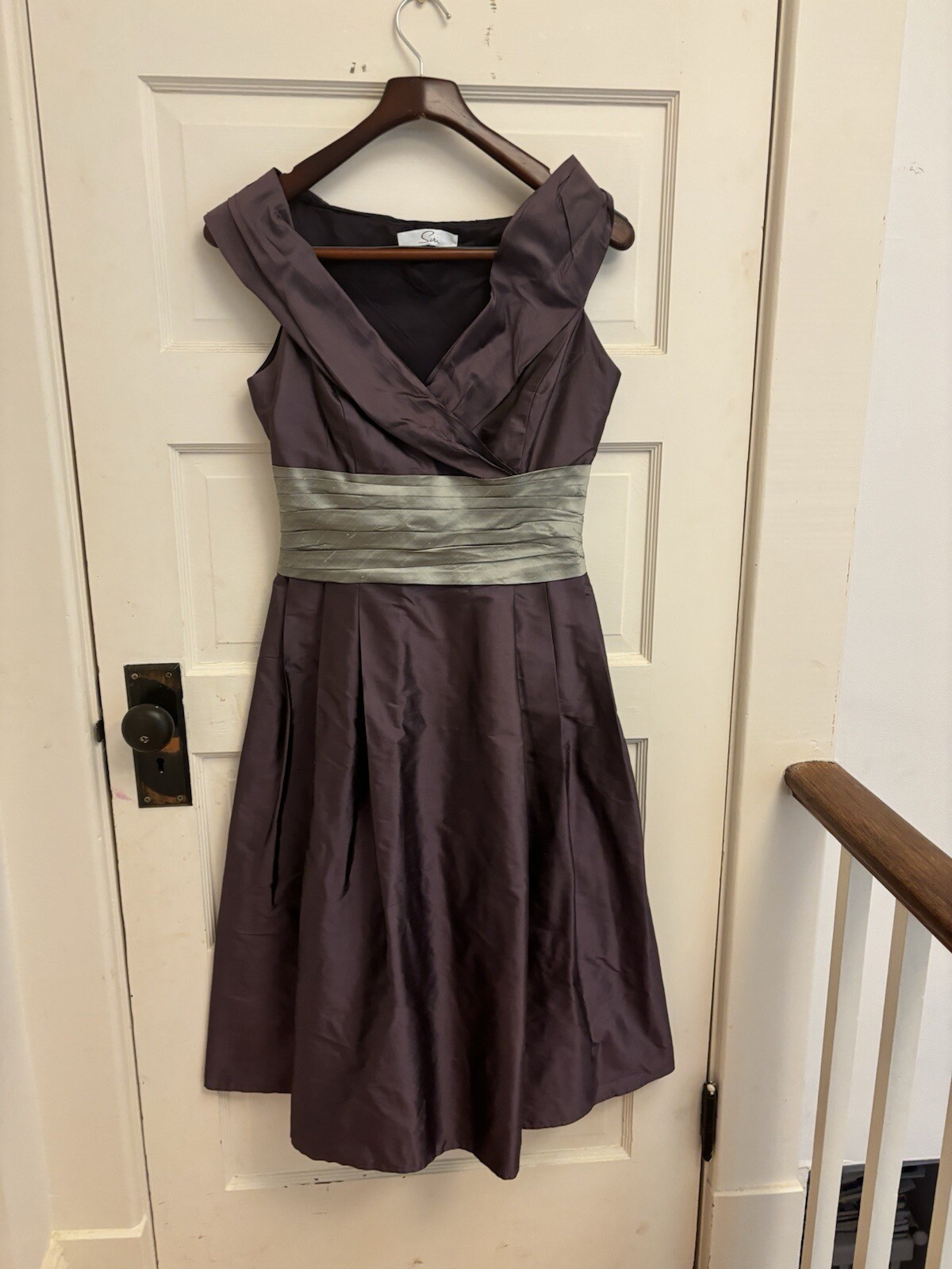 Siri Eggplant Purple 100% Silk Formal Lined Dress – Size 4
