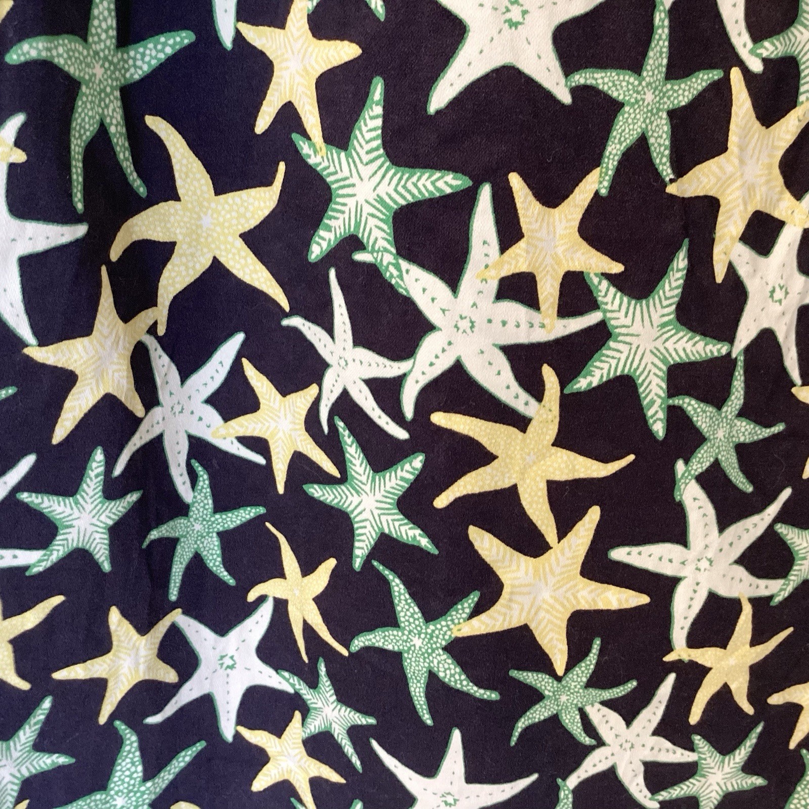 Pappagallo Sleeveless Starfish Print Sheath Dress – Navy – 8