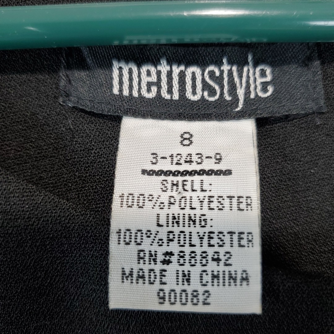 Metrostyle Black White Color Block Sleeveless Shift Sheath Midi Dress Size 8
