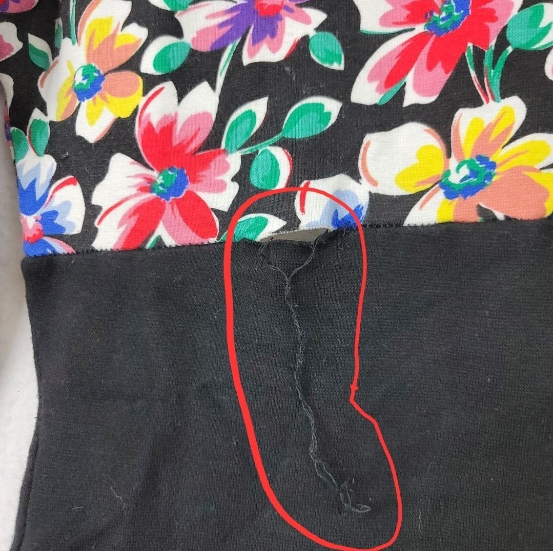 Yes Clothing Vintage Black & Floral Square Neck Long Sleeve Sheath Dress Small