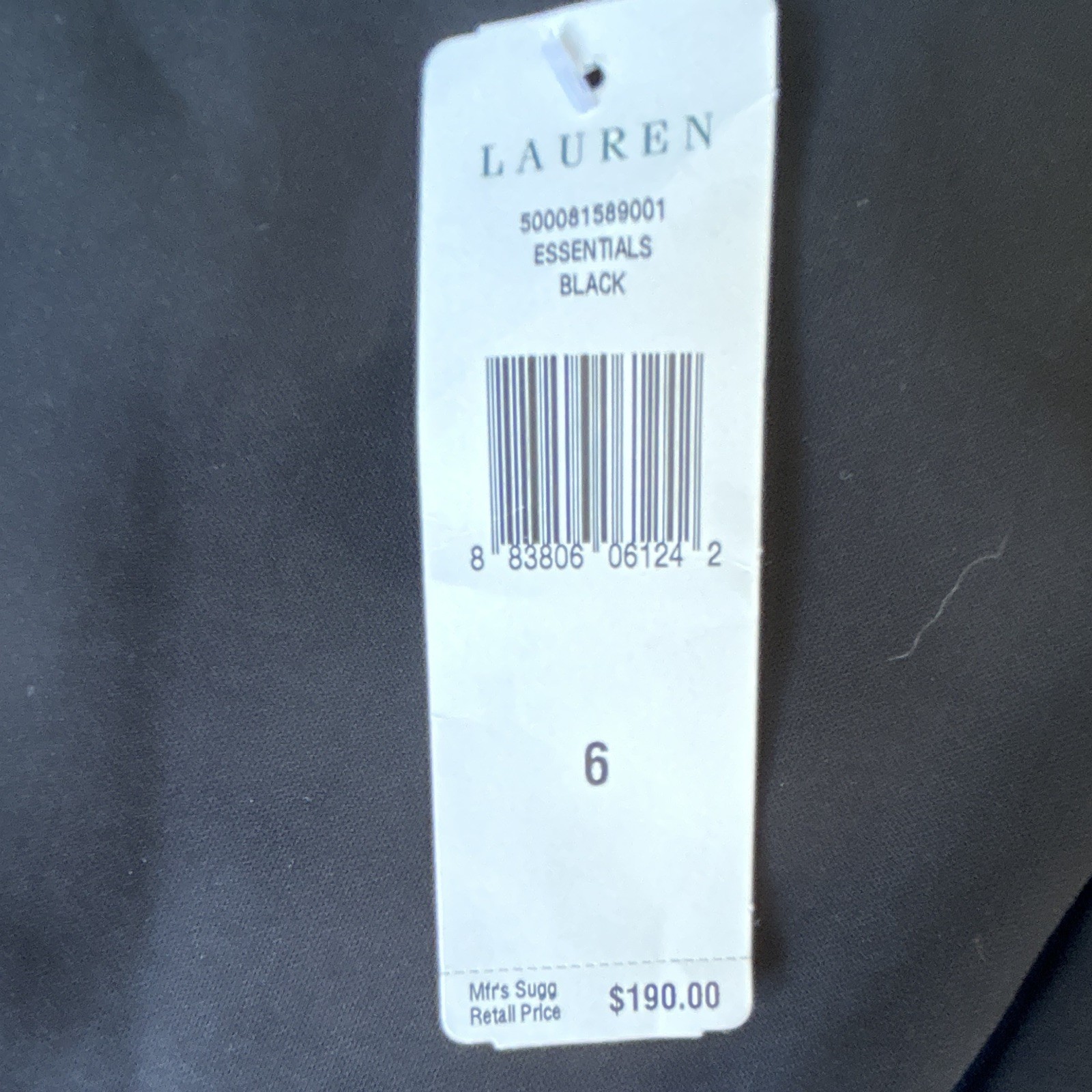 Ralph Lauren Black Sheath Dress 6 Sleeveless Scoop Neck NWT orig $190