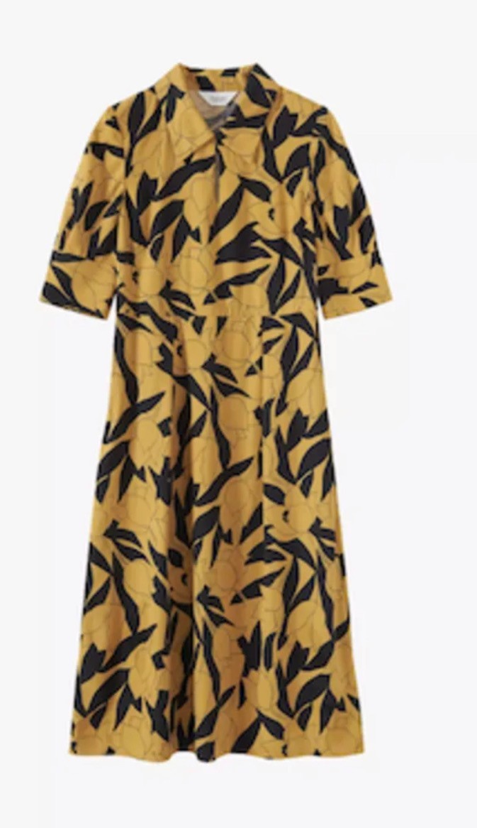 TOAST Linear 100% Silk Print Dress~ UK 10