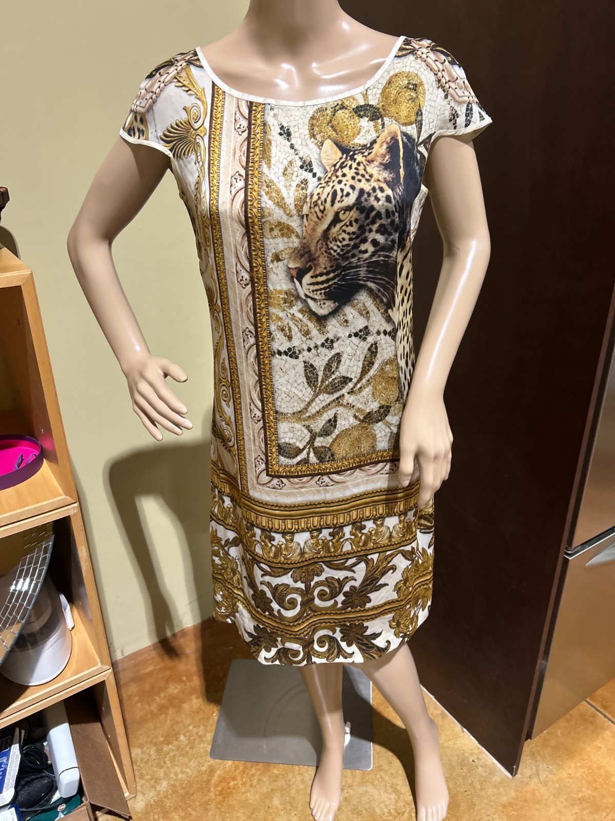 Roberto Cavalli “Just Cavalli” Tiger Face Print Dress Size IT 42/ US 6/ UK 10