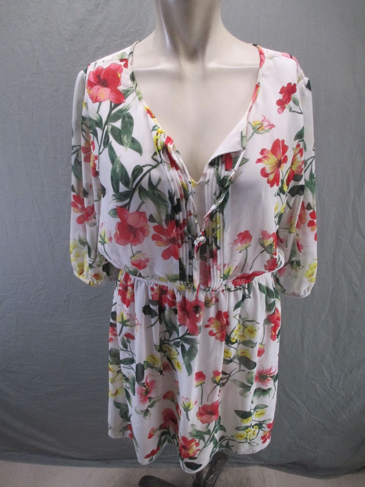En Focus Size 12 Womens Multicolor Floral Feminine Romantic Beauty Dress 655