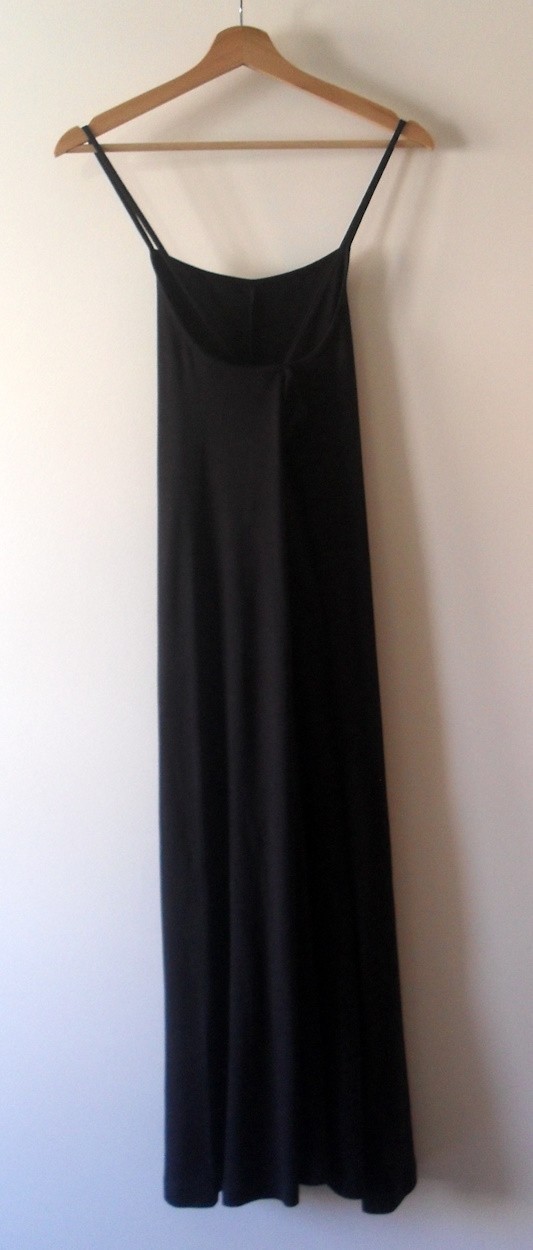 SUNSPEL – Long Strap Dress Interlock Black Cotton Size 2 = 38