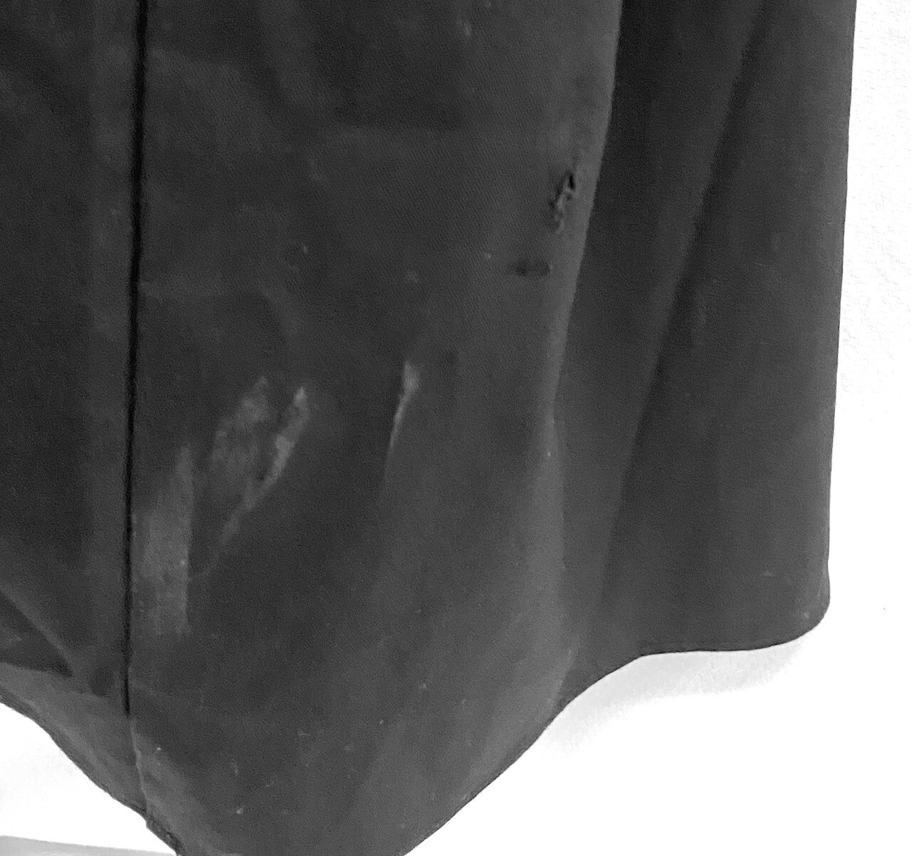 NAKED WARDROBE Black V-Neck Ruched Wrap Shirting Shirt Dress Maxi LARGE = 8/10