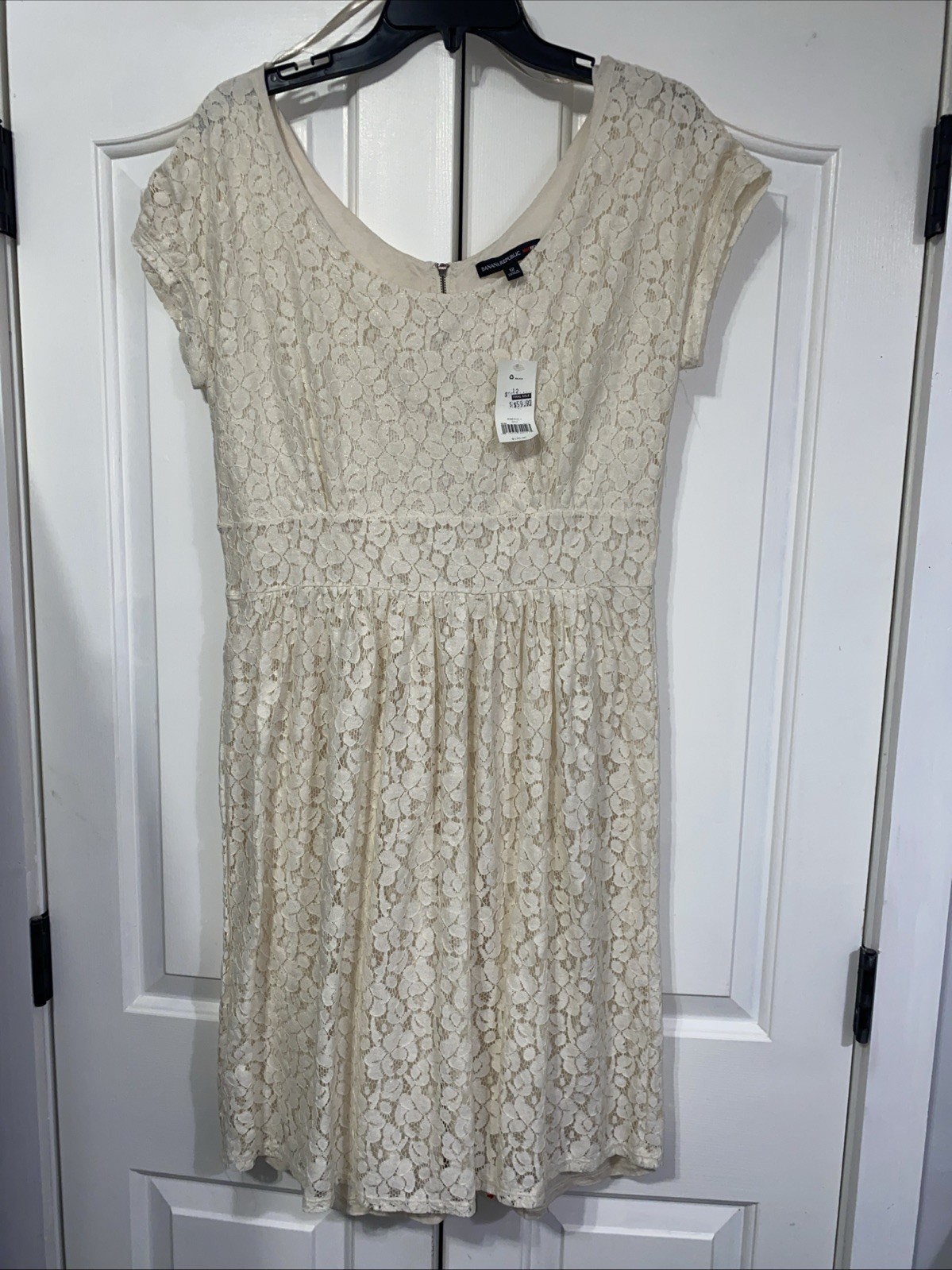 NWT Banana Republic Madmen Lace Ivory dress size 12