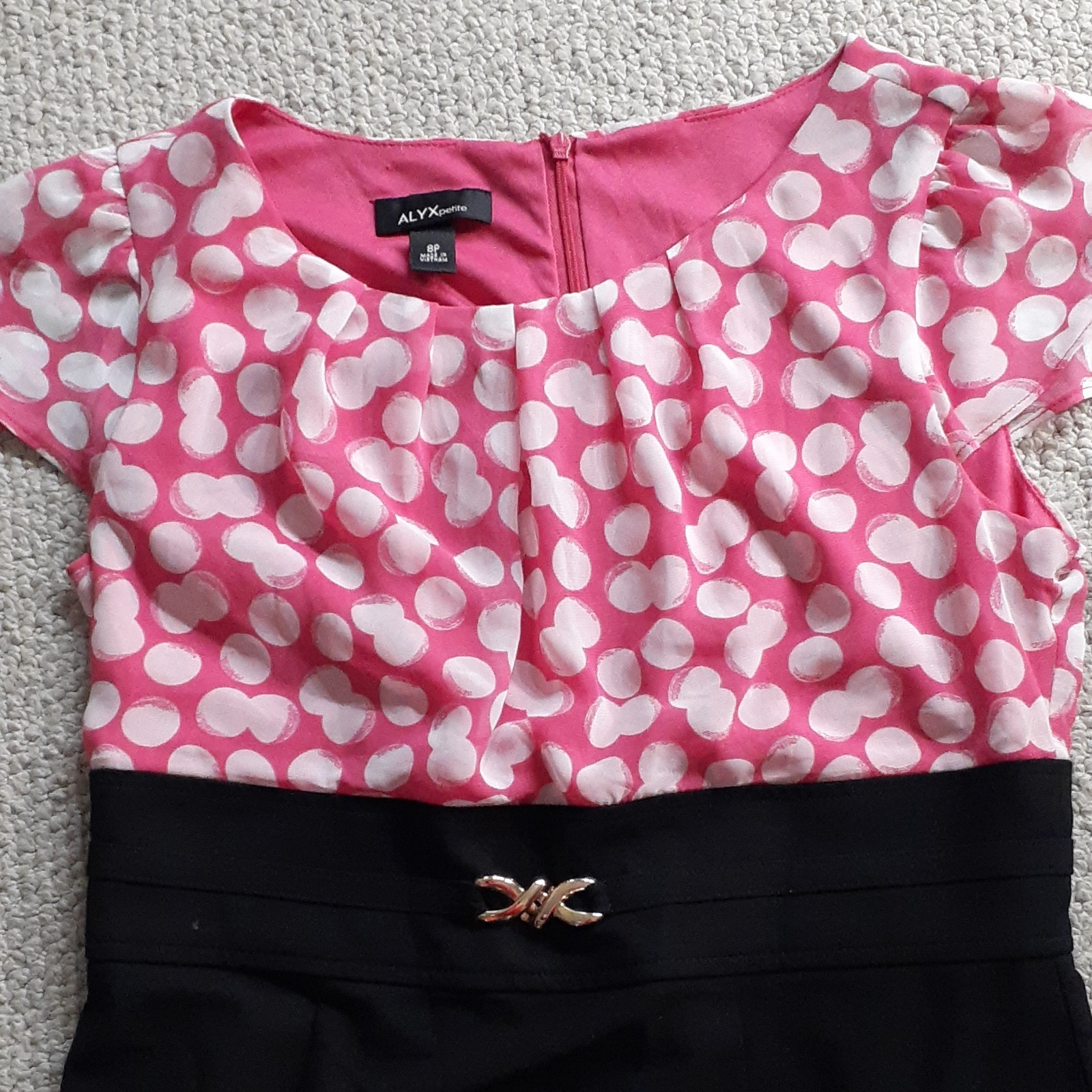 ALYX petite Bodycon Dress 8P Back Zipper Buckle Accent Waist