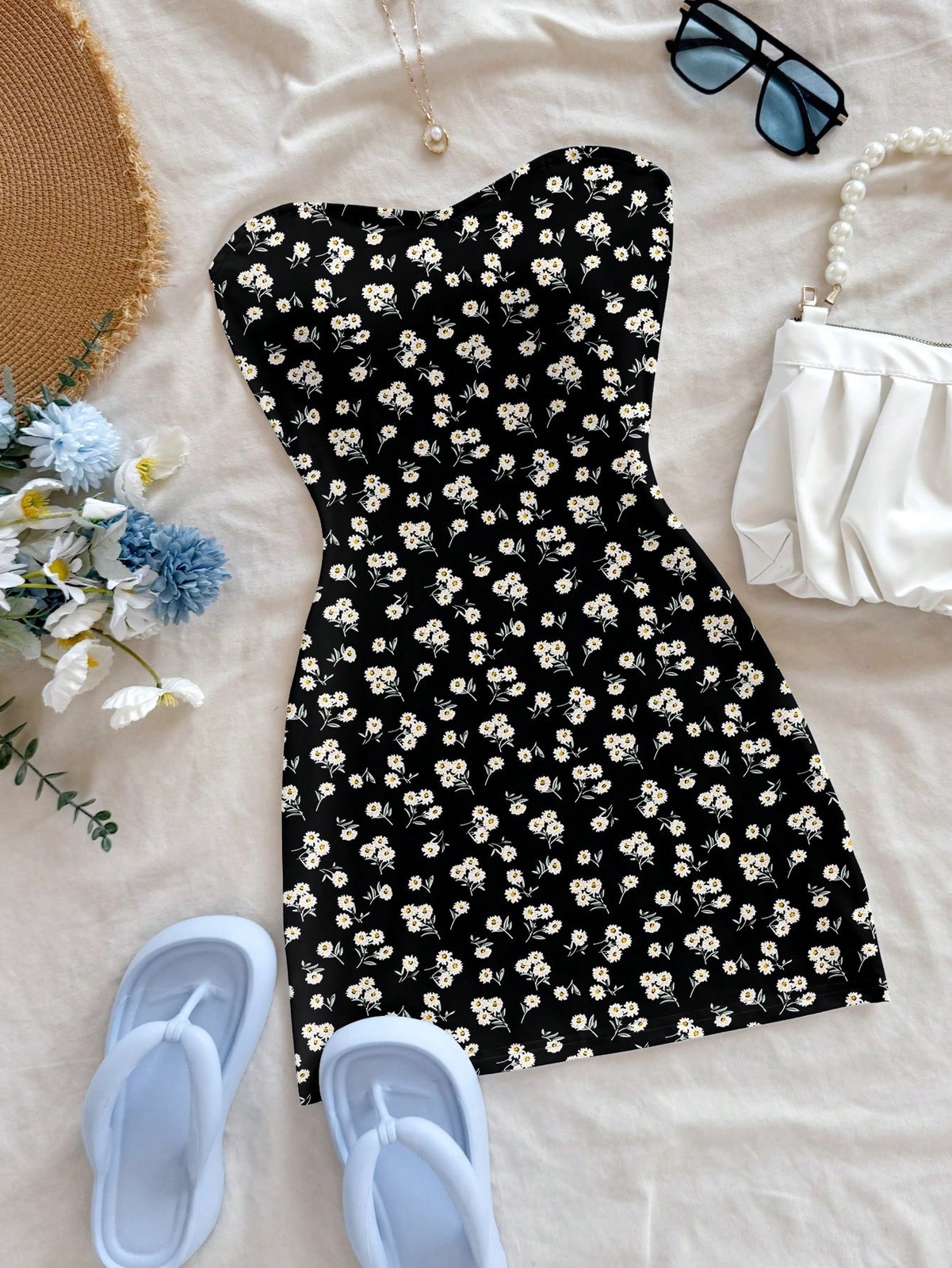 Ladies Holiday Style Casual Bodycon Mini Dress