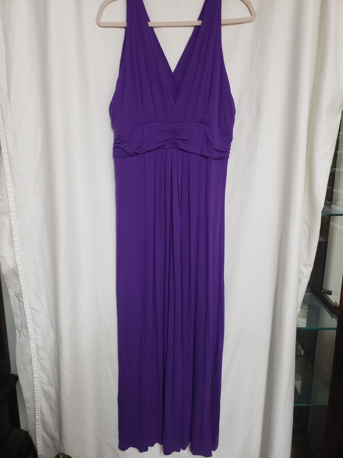 Iman Sleeveless V-Neck Maxi in Purple XL