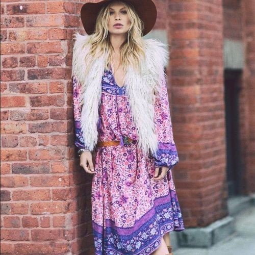 Spell & The Gypsy Collective Folktown Gown Midi Dress – Pink Floral Woman’s L