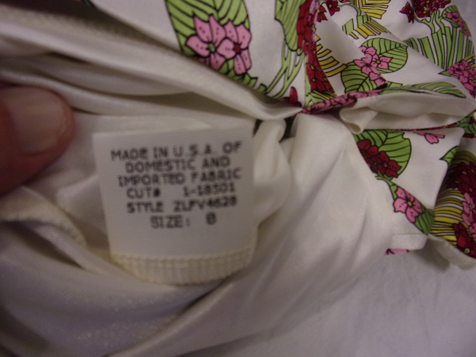 David Meister Silk Dress Ivory & Pink Palm Frond Bustier Style Dress 8