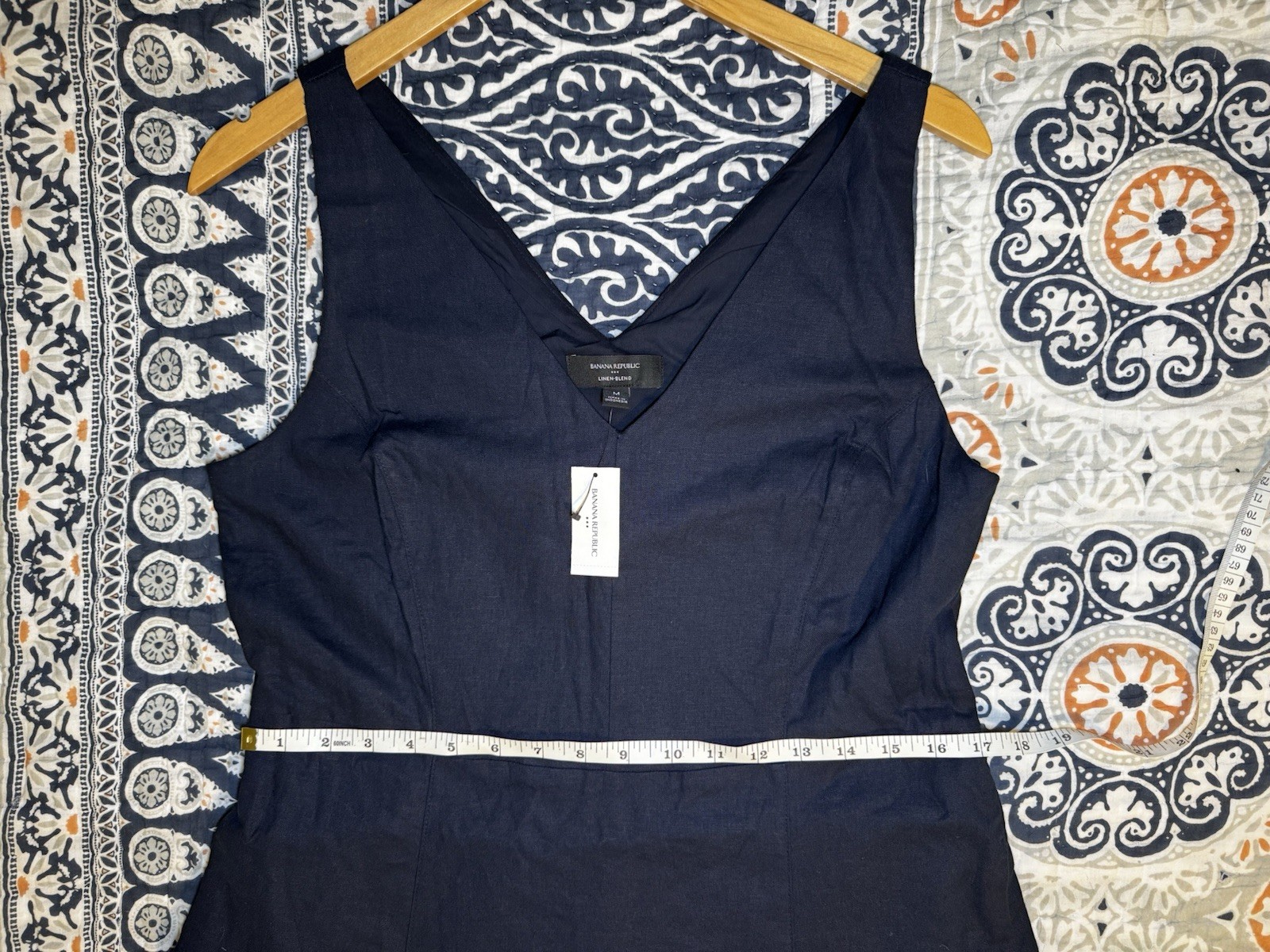 Banana Republic Navy Linen-Blend Drapey Midi Dress M NWT *SOLD OUT*
