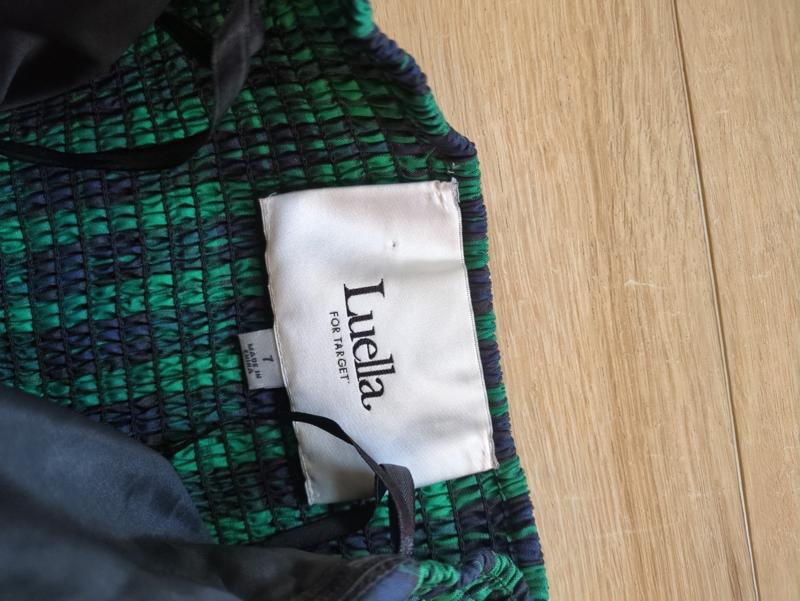 Luella Bartley Target Grn Plaid Bubble Hem Flirty Party Cocktail Dress Size 7