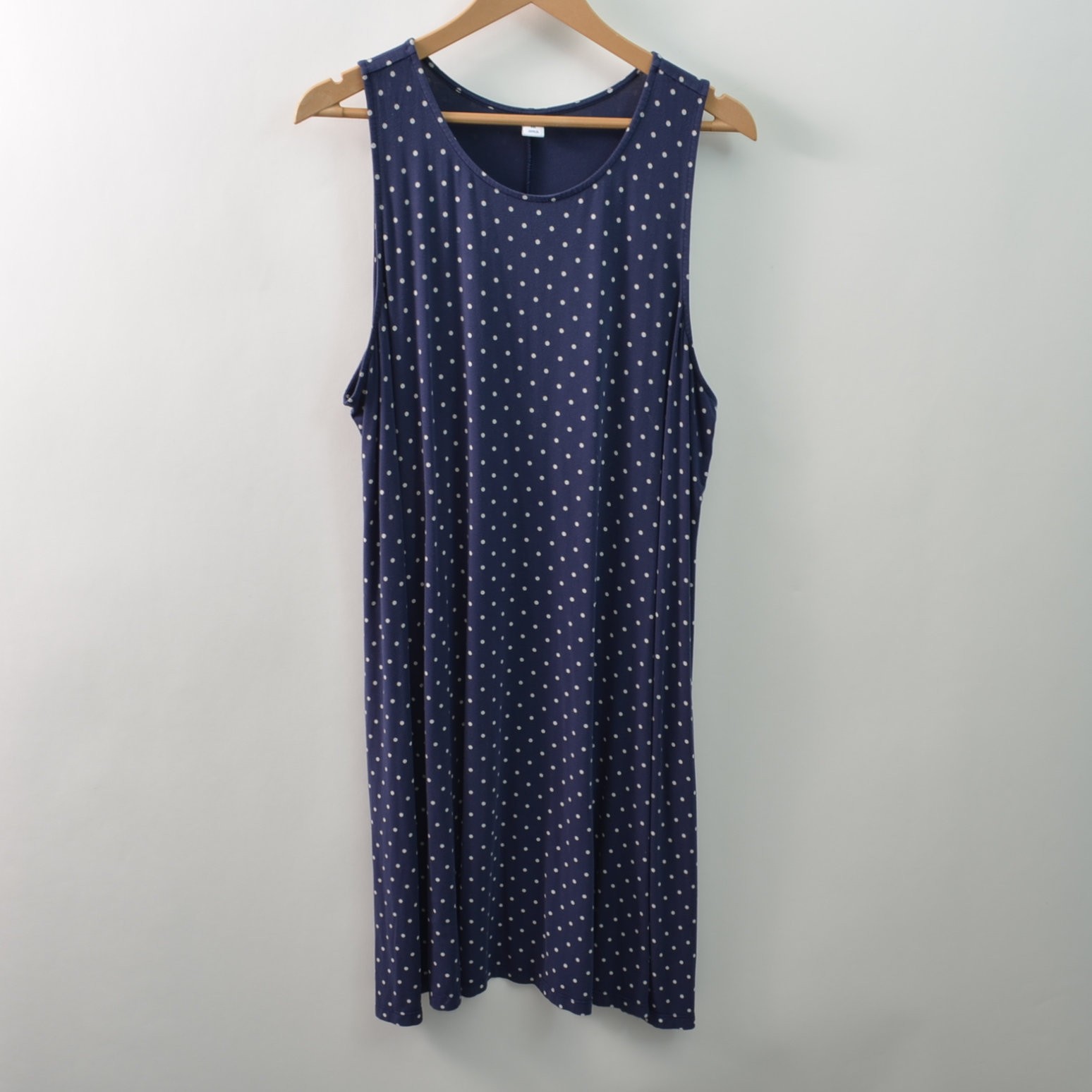 Old Navy Womens XXL Knit Swing Dot Knee Length Dress Stretch Rayon Viscose Blend