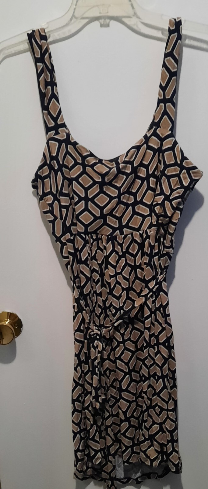 APT. 9 Women’s Black Beige White Sleeveless Ties In Back Dress Size XL