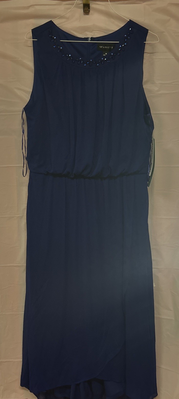 Scarlett Special Occasion Dress Size 14 New With Tags/ Royal Blue Dress