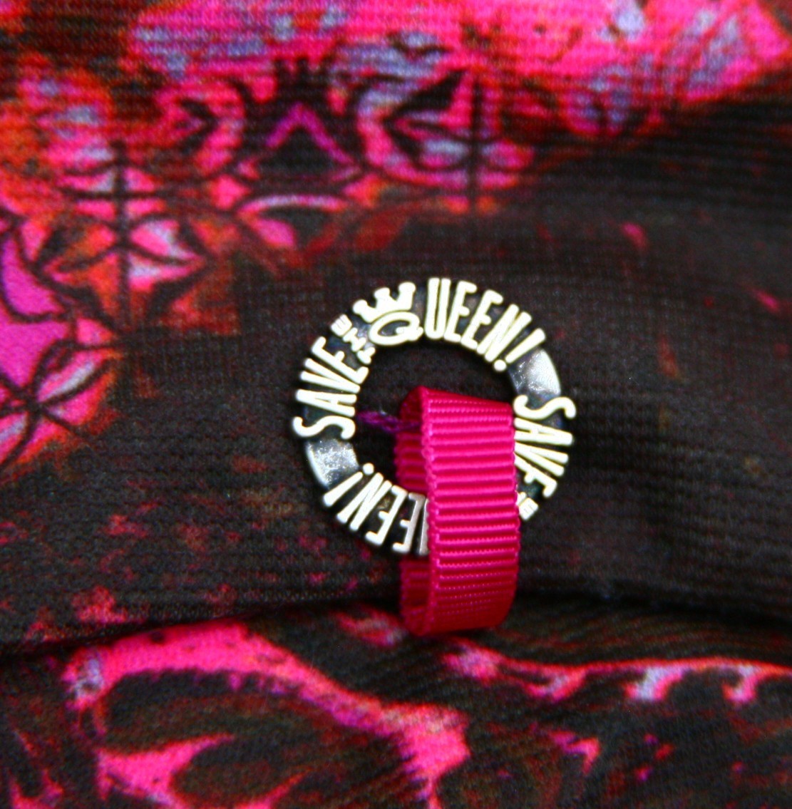 Save The Queen Dress XS Silk Blend Pink Purple Paisley Graphic Print Y2K Tunic
