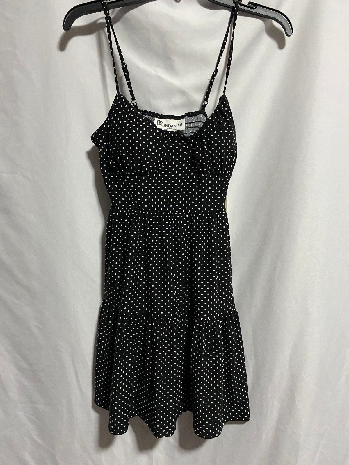 No Boundaries Women’s Tiered Mini Dress Sizes (M 8-10) (L 12-14) NWT Polka Dot