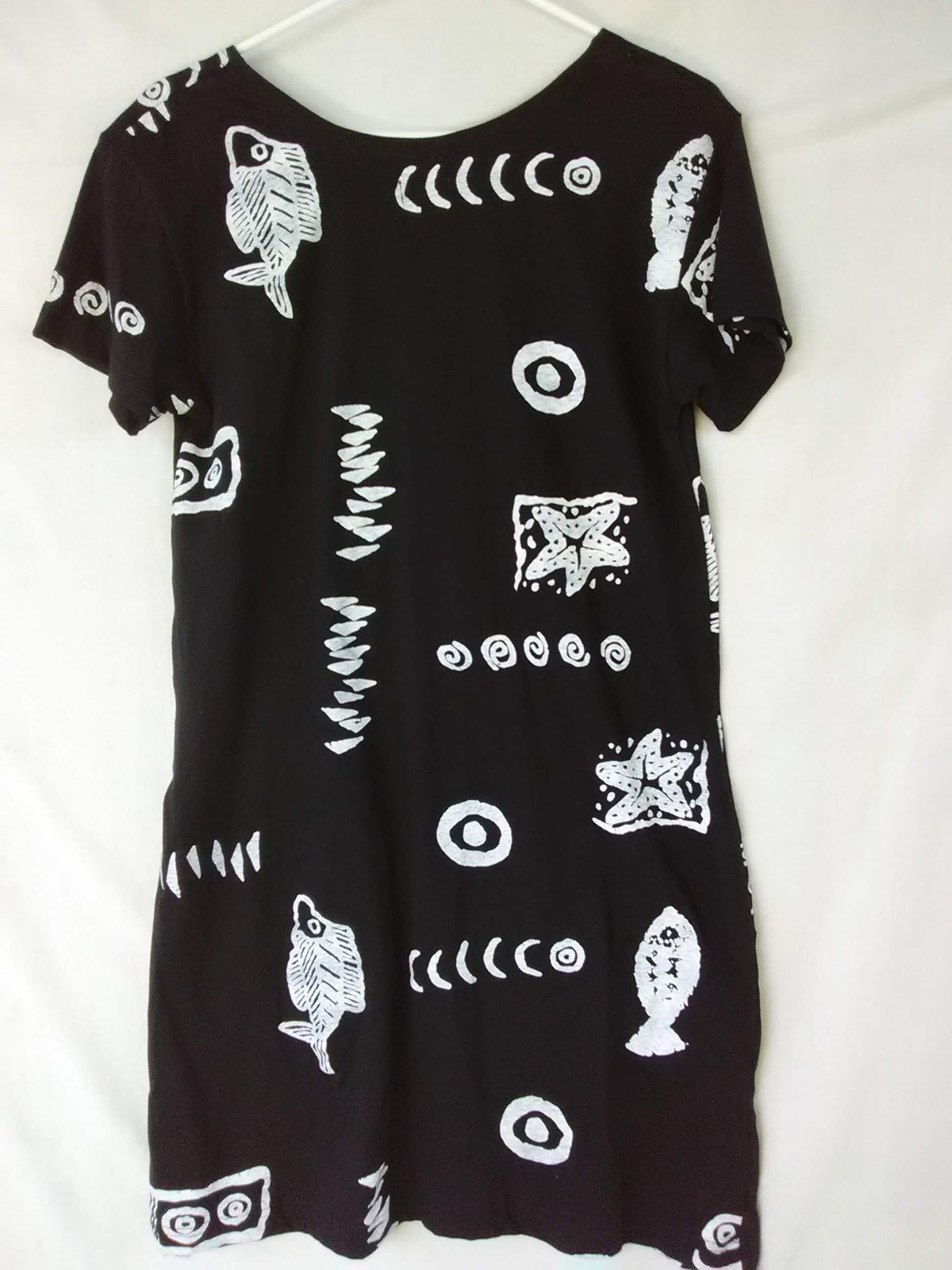 Women Size S Beach by Exist Fish Shift Tank Summer Dress Cover Up NWT