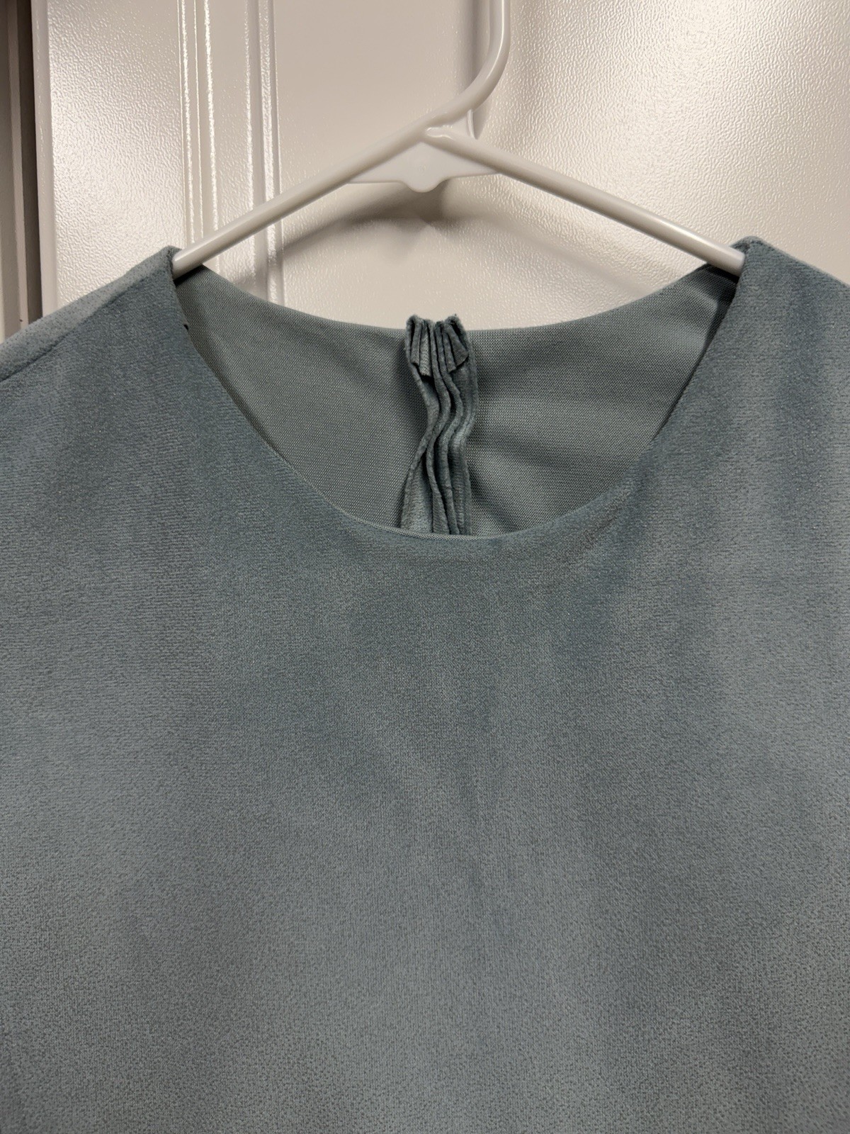 Amish Mennonite Cape Dress 34” Bust 31″ Waist 49″ Length Handmade Pullover Blue