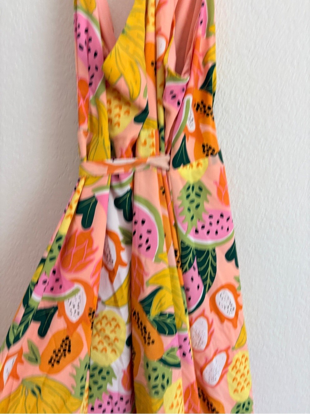 Hutch Fruit Print High Low Wrap Dress