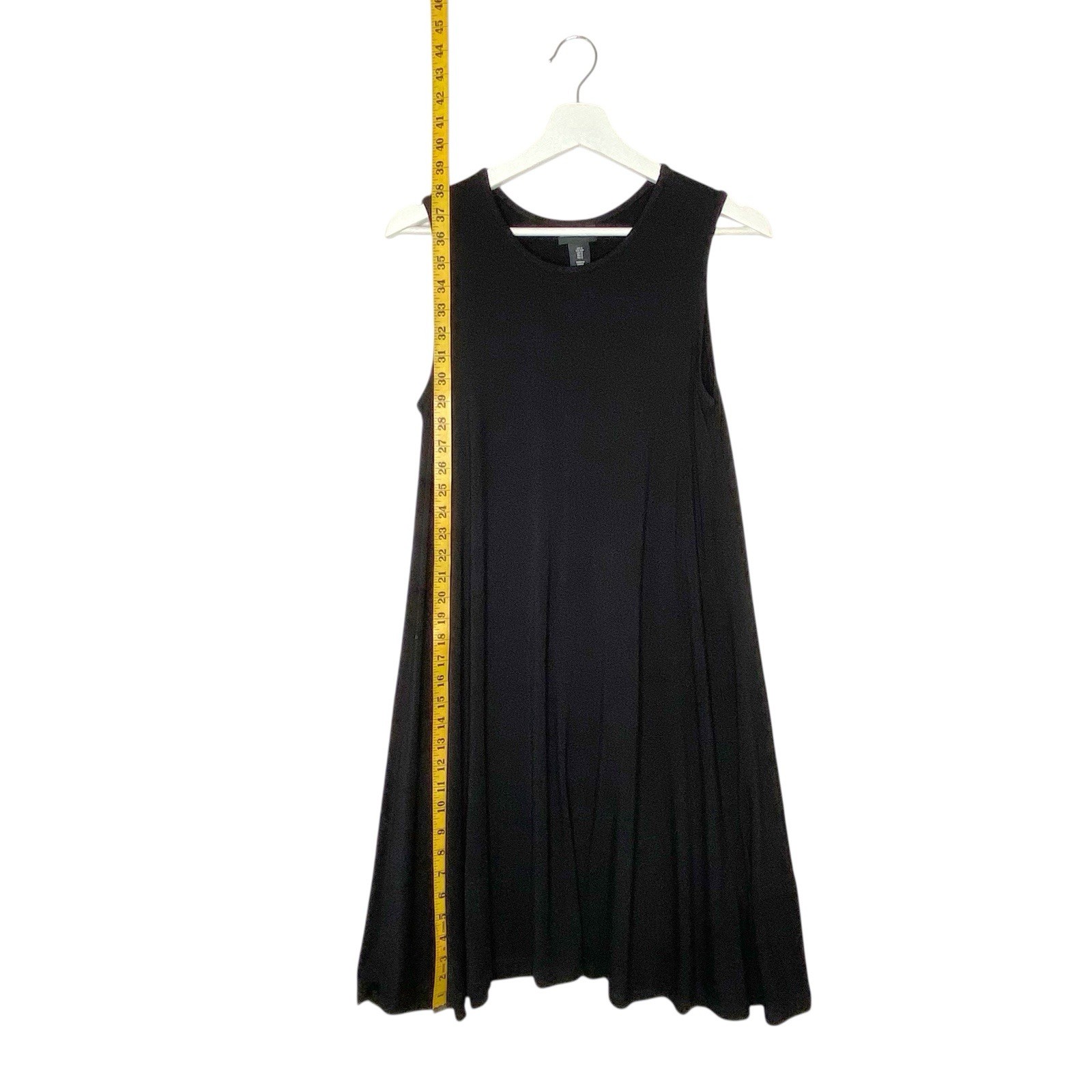 Adrienne Vittadini Dress Womens Small Sleeveless Black Stretch Comfort