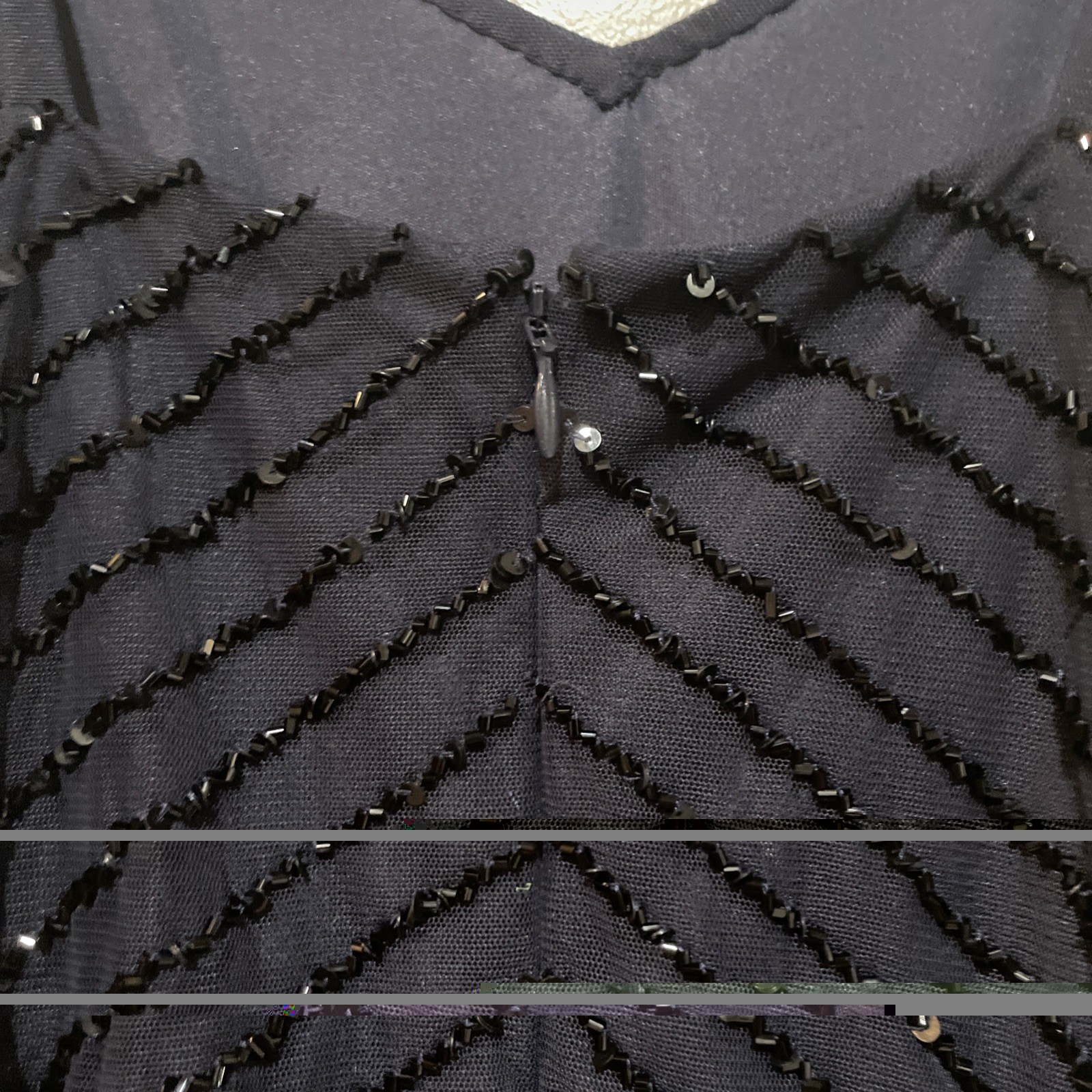 Adrianna Papell Navy Sequin Beaded Spaghetti Strap Mini Dress Size 2- cocktail