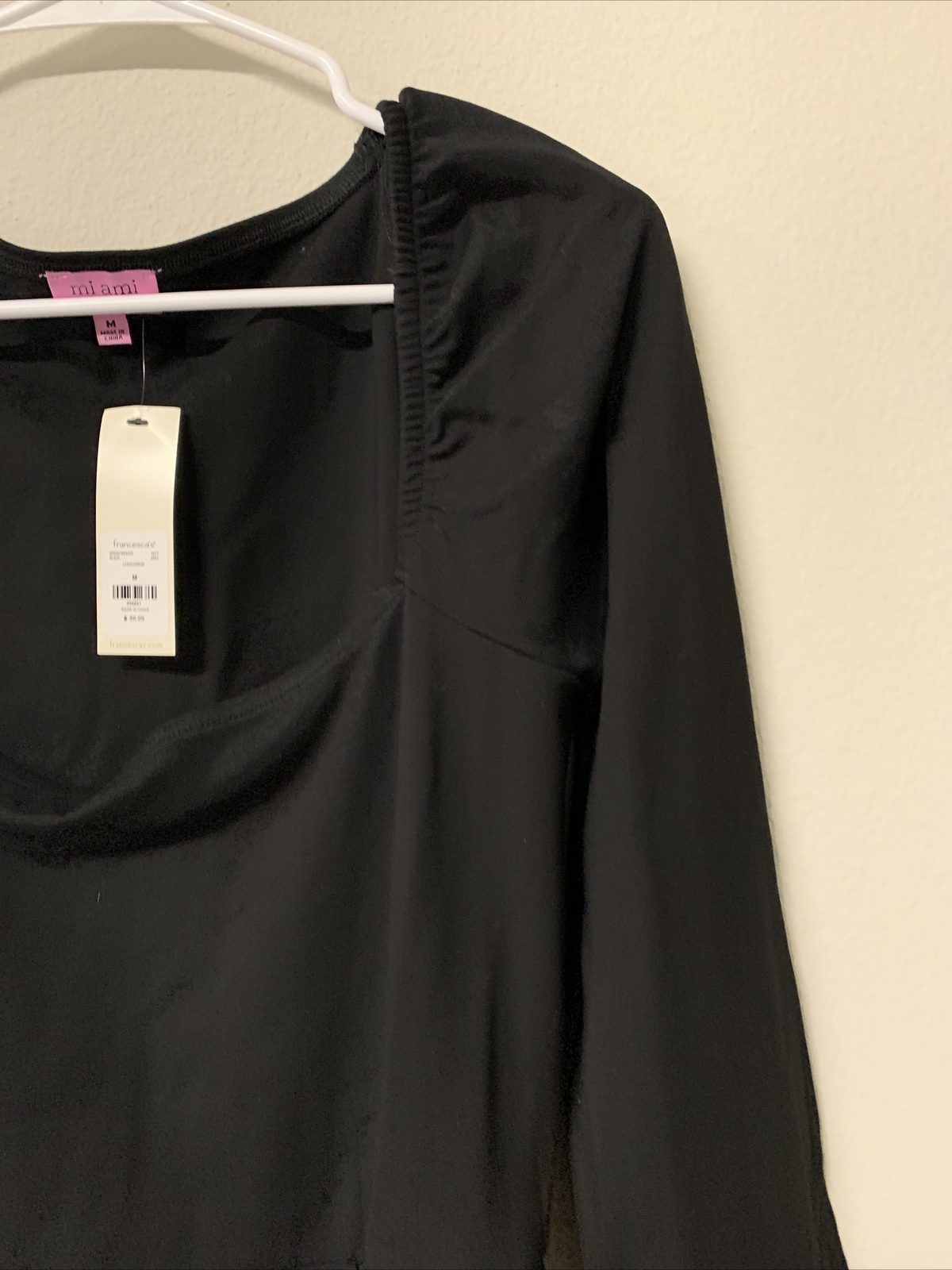 Miami for Francesca’s Black Long Flare Sleeve Mid Short Dress WOMENS SIZE MEDIUM