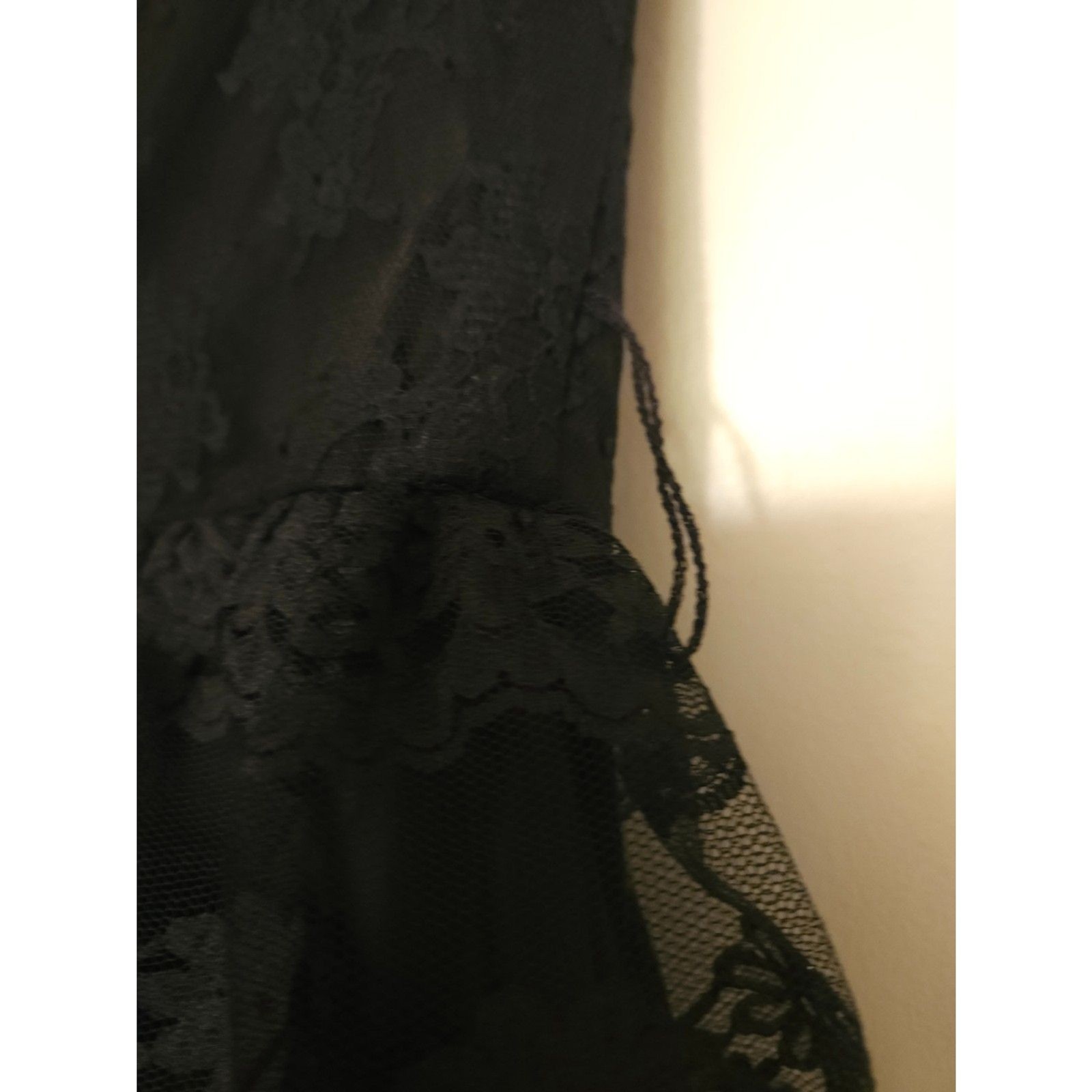 Vintage TD4 by Eletra Strapless Black Lace Tea Lolita Dress Size 5/6 Wednesday