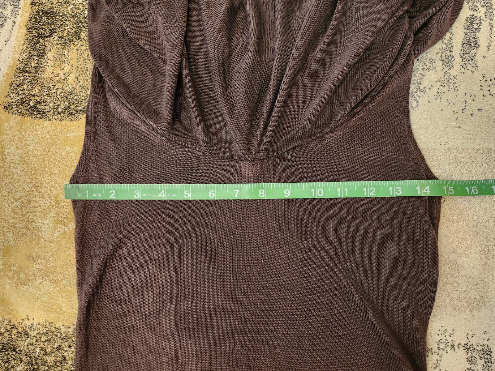 Vertigo Paris Brown Knit Sleeveless Cowl Neck Dress Size Xs