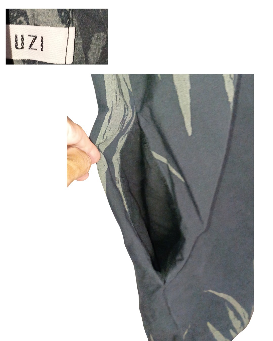 UZI NYC IndieDesigner LinenCotton ArtToWear Oversized Dress Tunic One Size