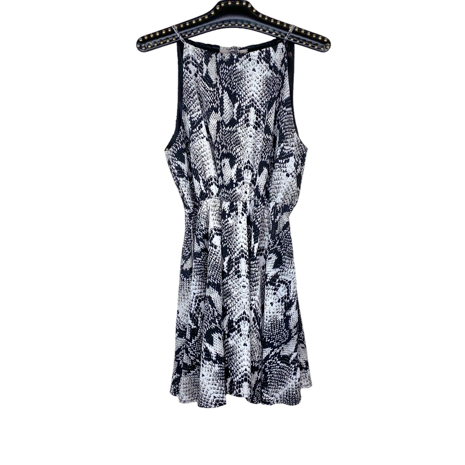 Trac Snake Skin Sleeveless Mini Dress Small