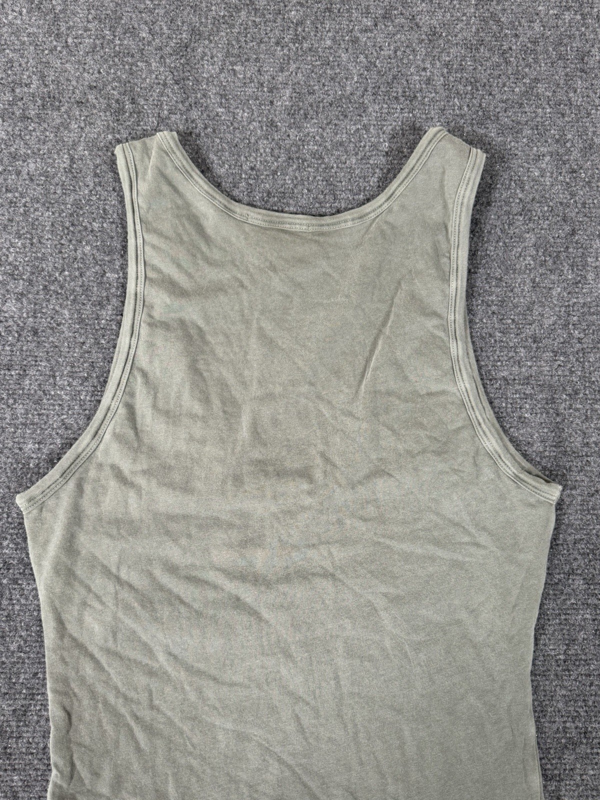 James Perse Twisted Ruched Tank Maxi Dress Womens 3 Large Sage Green Cotton USA