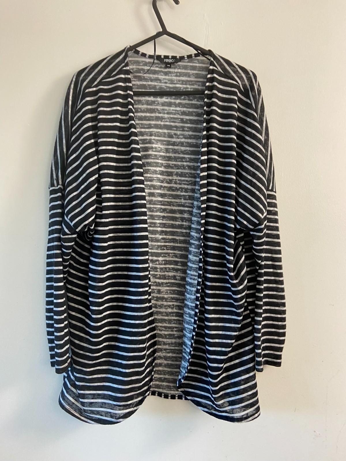 Pep&Co Navy White Stripe Jersey T-Shirt Dress Waist Short Sleeve Size 12