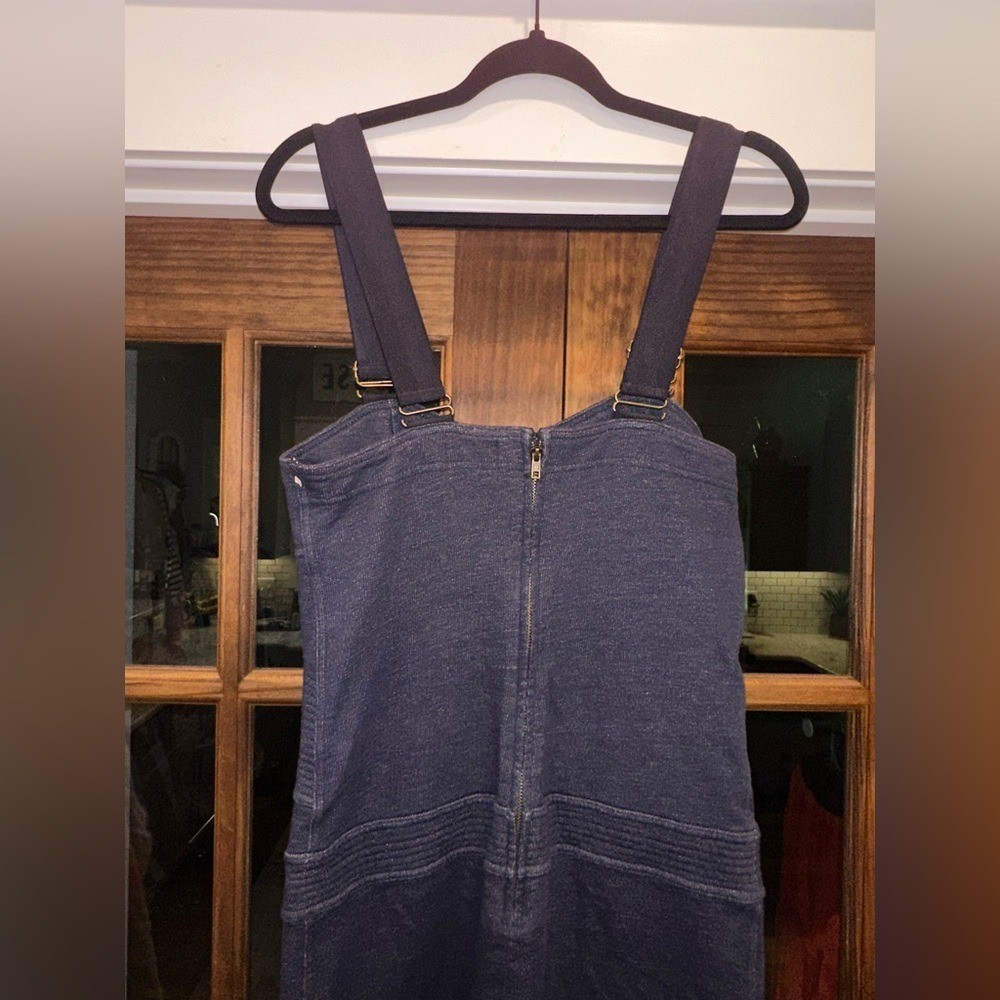 EUC Juicy Couture Size Medium Dark Blue Denim Overall Dress