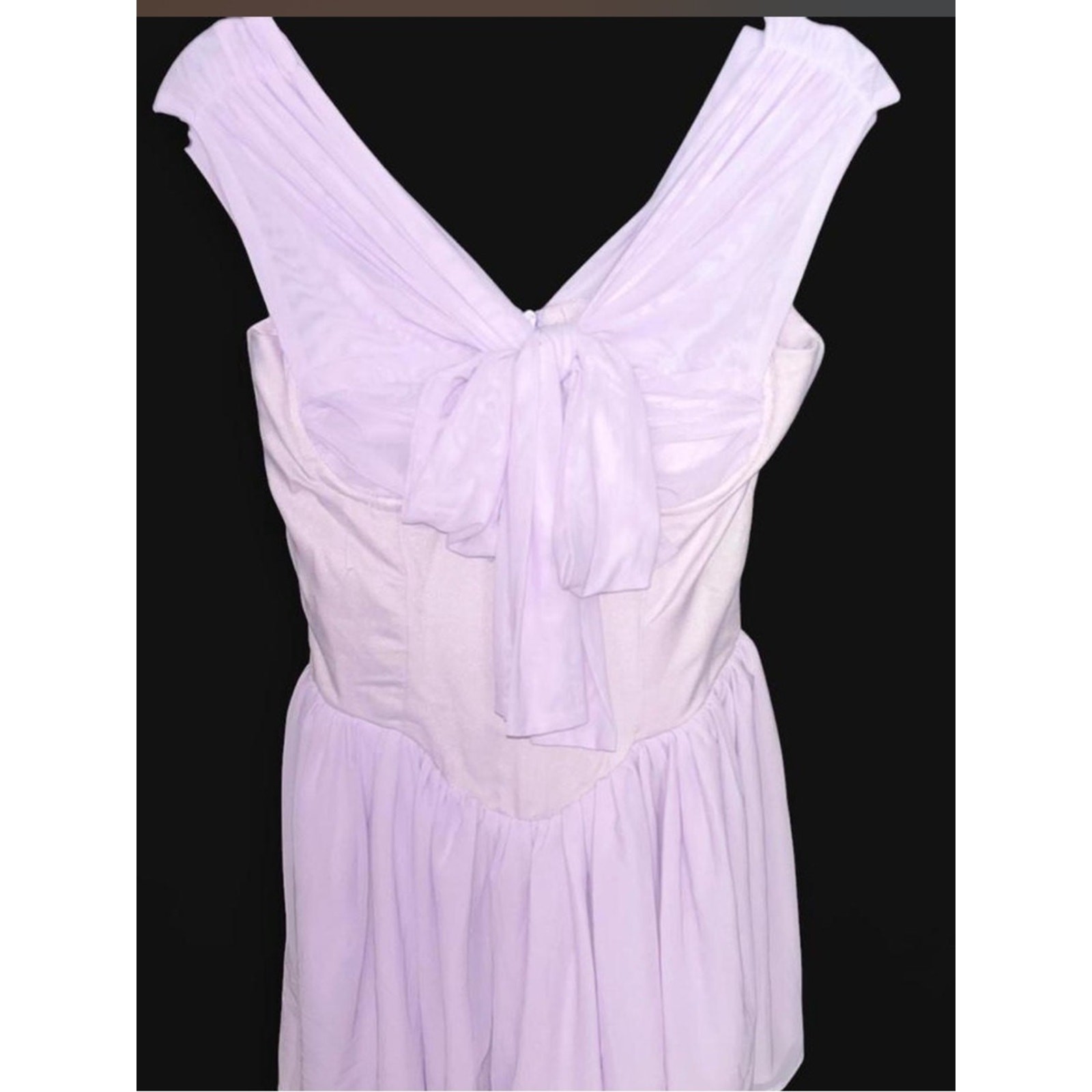 NWOT For Love Bell Lilac Bow Corset Mini Dress Size Small