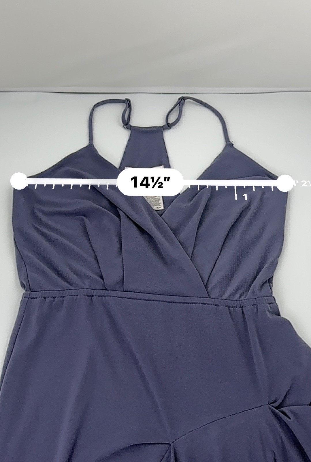 BCBGeneration XXS Vapor Asymmetrical Cocktail Dress V Neck Draped Midi