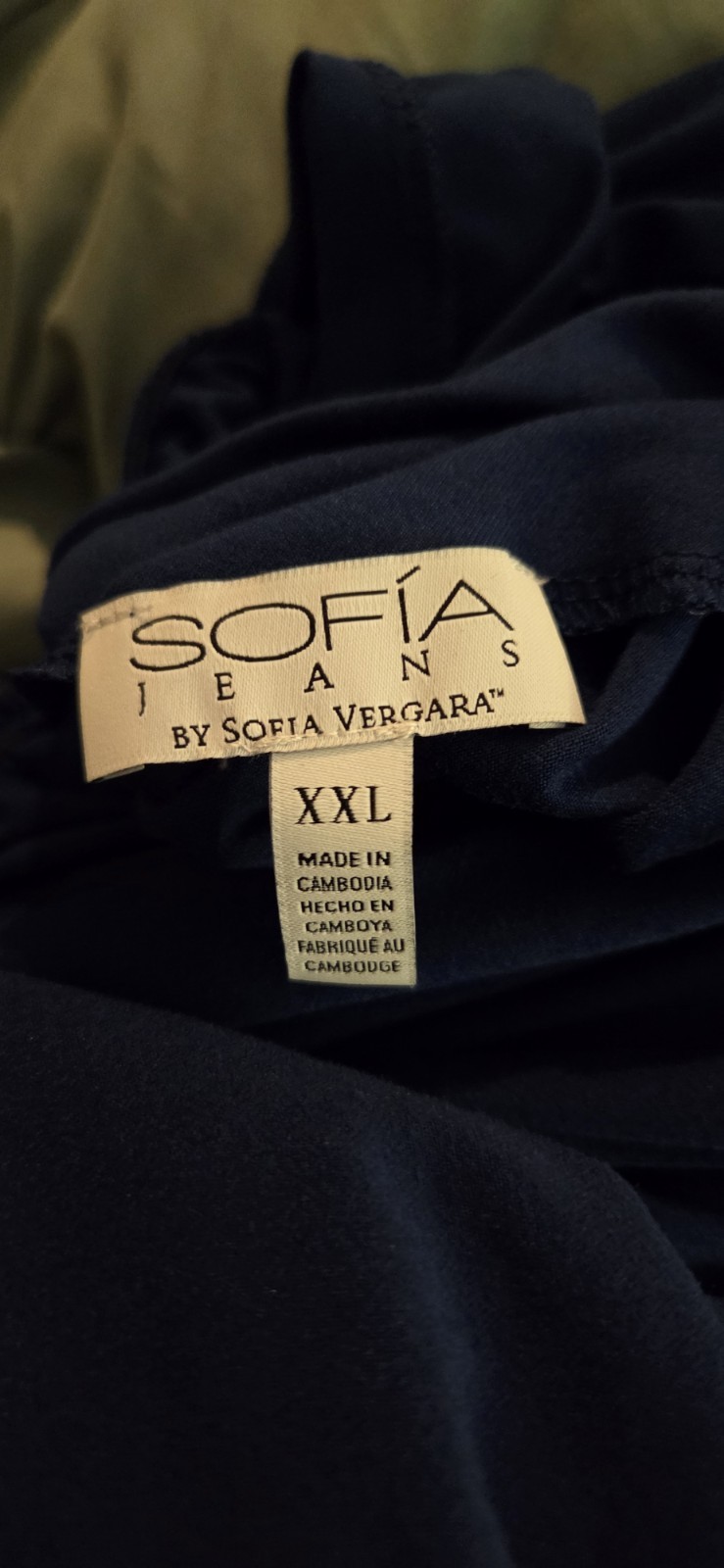 Sofia Navy Blue One Shoulder Plus Size Dress Size XXL