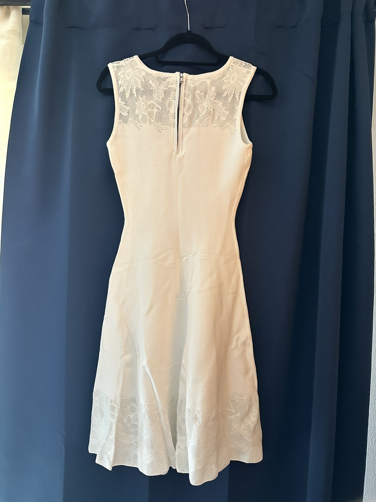 NWT Milly White Floral Mesh Dress Size Small