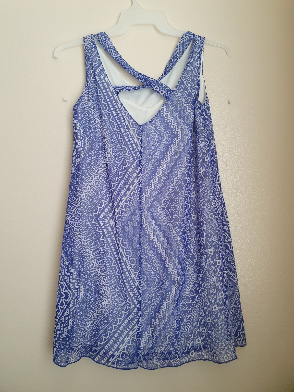 Enfocus Studio Women’s Blue & White Dress Size 4