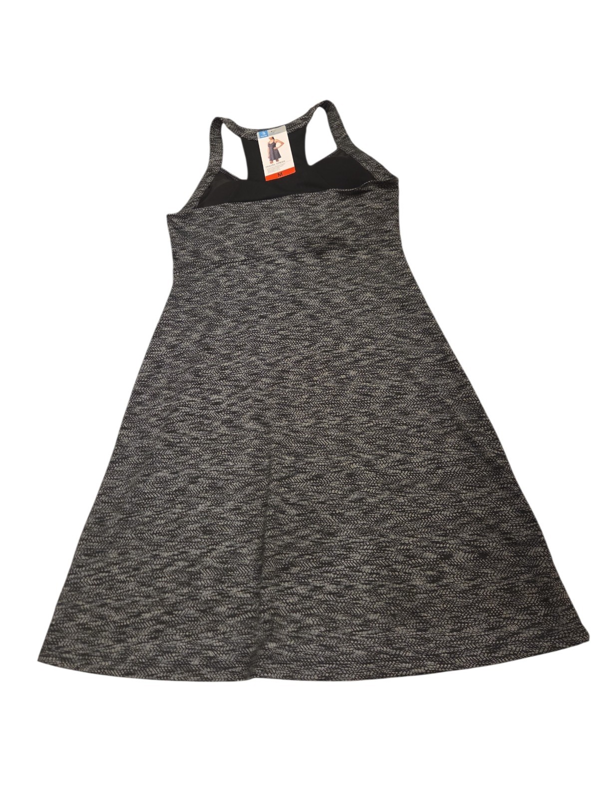 MPG Mondetta Travel Dress Womens Medium M Gray Space Dye Knit Built-In Bra NWT