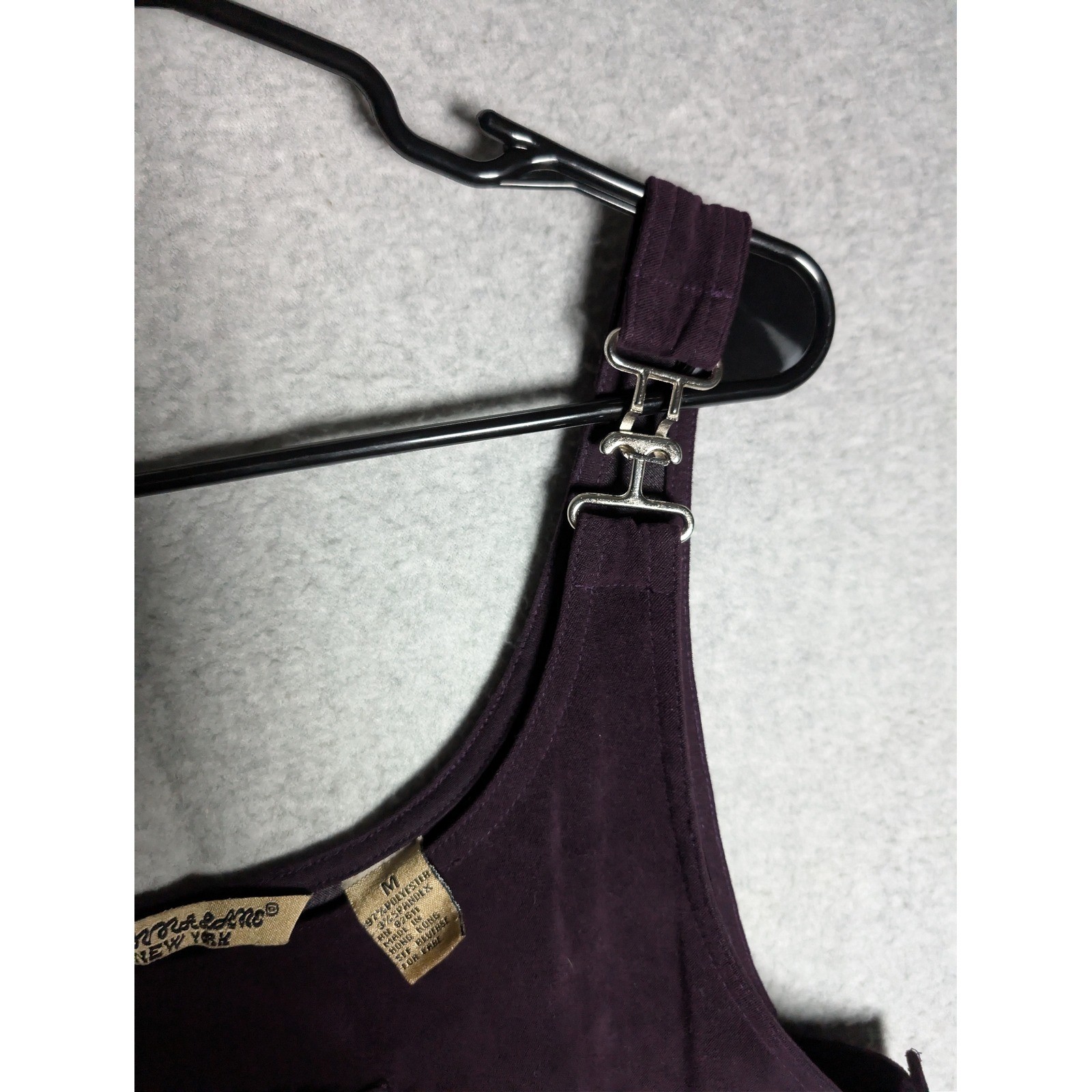 Pinafore Maxi Dress Medium Dark Purple Whimsigoth Sleek 90s Style Side Slits VTG