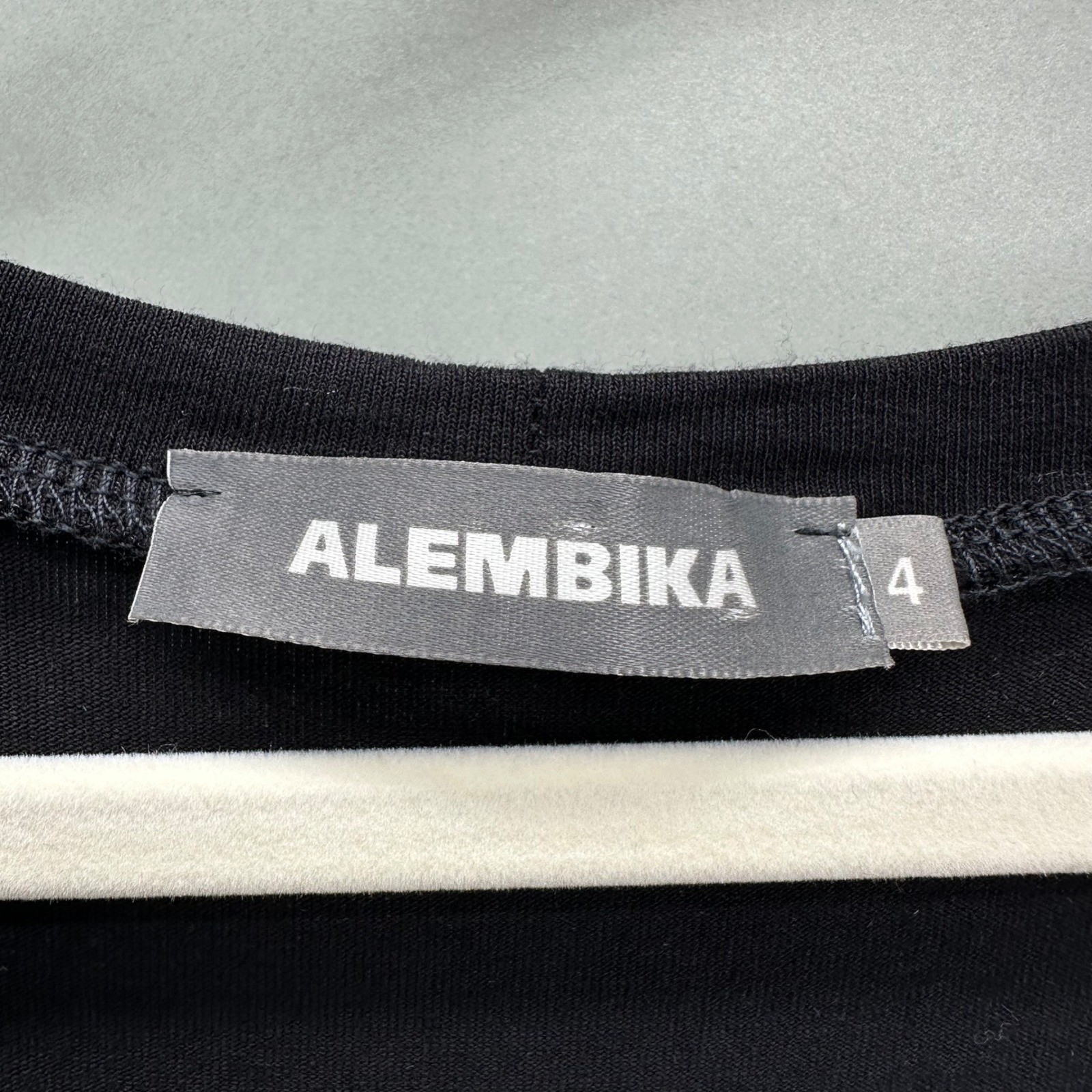 Alembika Black Draped Crossover Bubble Hem Dress Size 4 US10-12 Lagenlook Israel