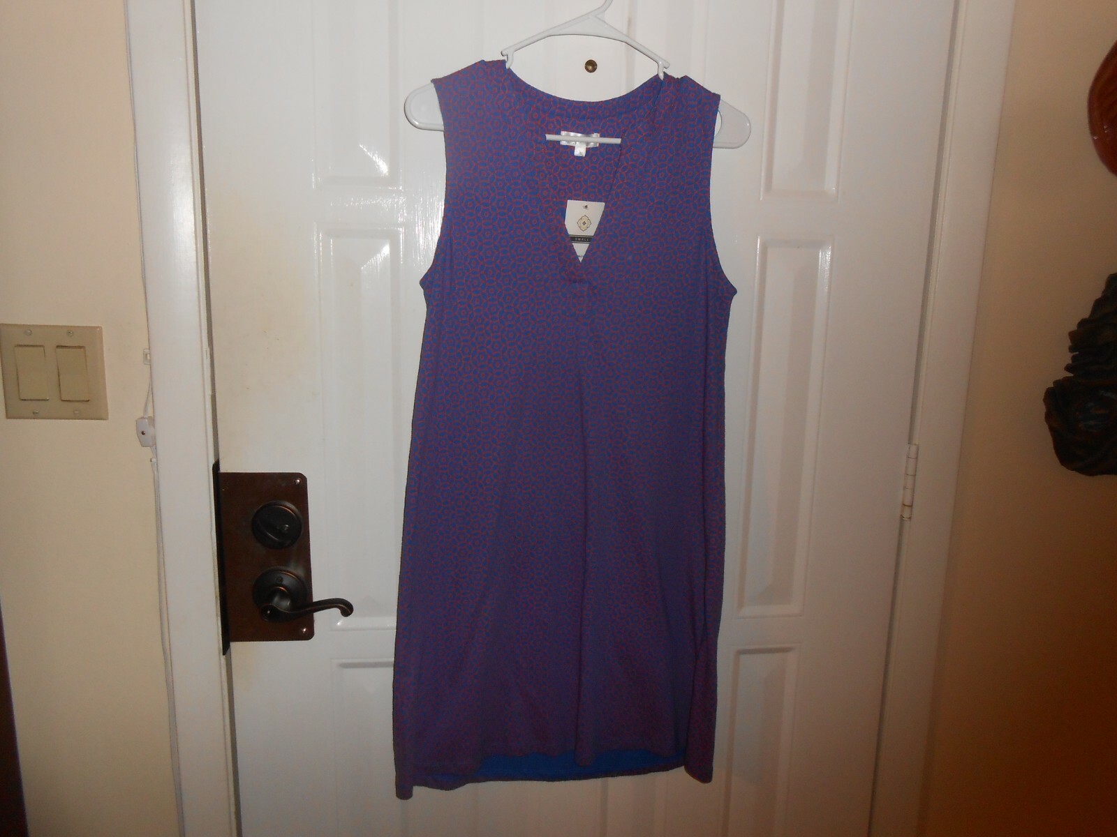 NWT Stewart Simmons Blue Pink Dress Size Small
