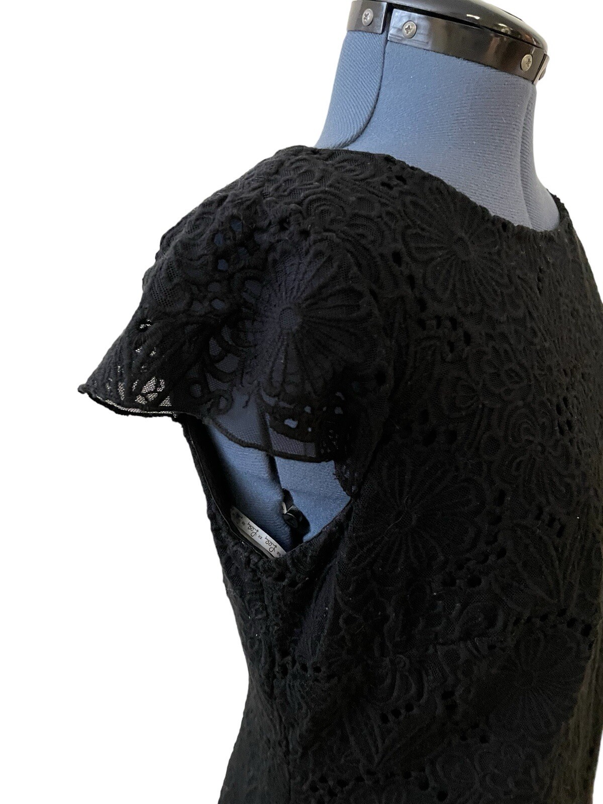Lilly Pulitzer Jeanette Mini Dress Black Lace Crochet Whimsigoth Romantic Y2K 10